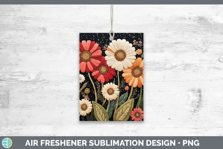 GorgeousFlowers 02 Embroider Air Freshener design.
