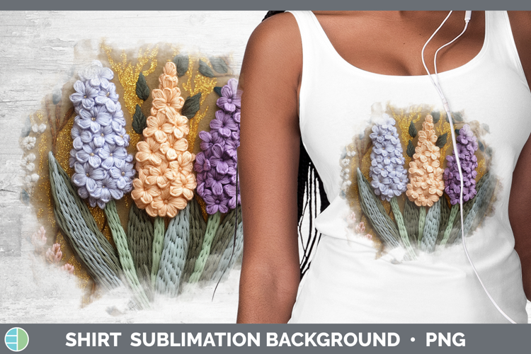 Flowers 02 Embroider Hyacinth Shirt Sublimation Sublimation