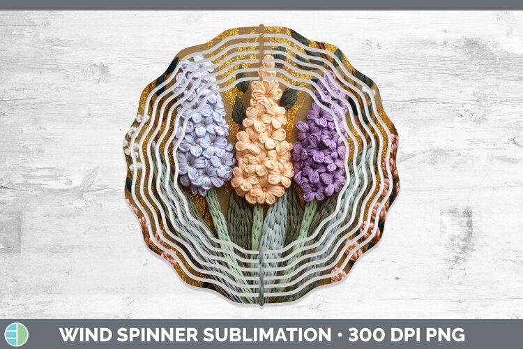 GorgeousFlowers 02 Embroider Wind Spinner design.