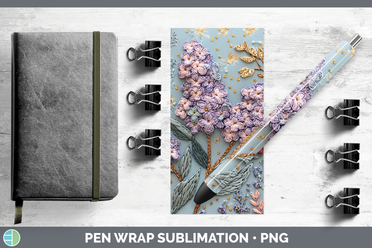 GorgeousFlowers 02 Embroider Pen Wrap design.