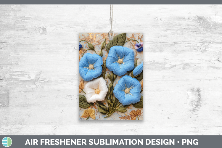 Flowers 02 Embroider Morning Glory Air Freshener Sublimation