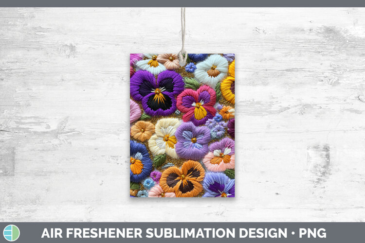 GorgeousFlowers 02 Embroider Air Freshener design.