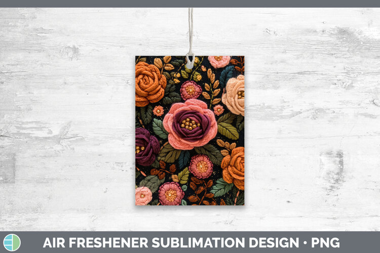 GorgeousFlowers 02 Embroider Air Freshener design.