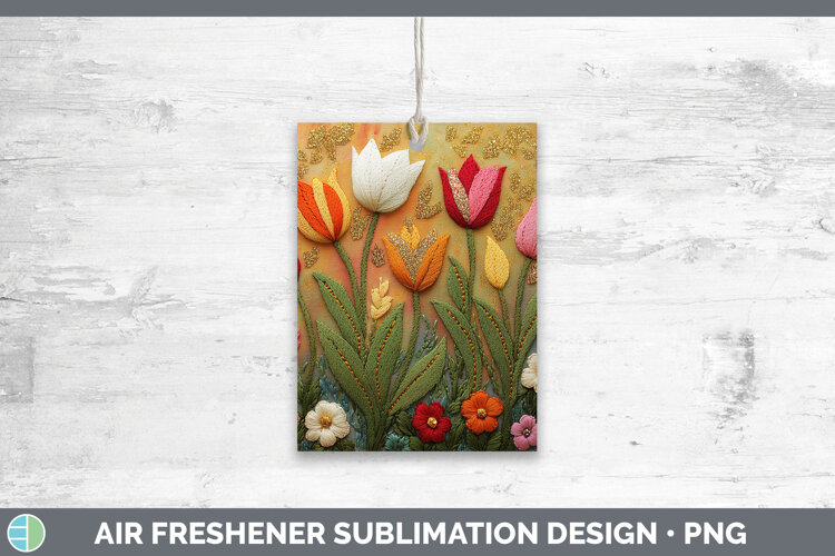GorgeousFlowers 02 Embroider Air Freshener design.