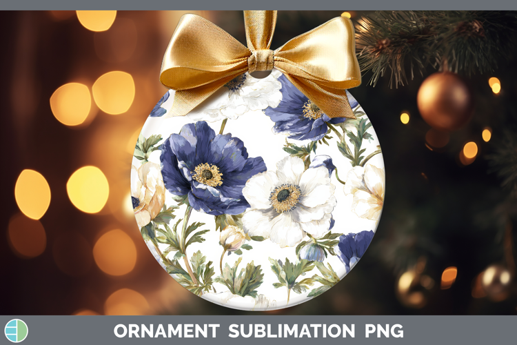 Anemone Flowers 02 Pastel Pattern Ornament Sublimation Desig