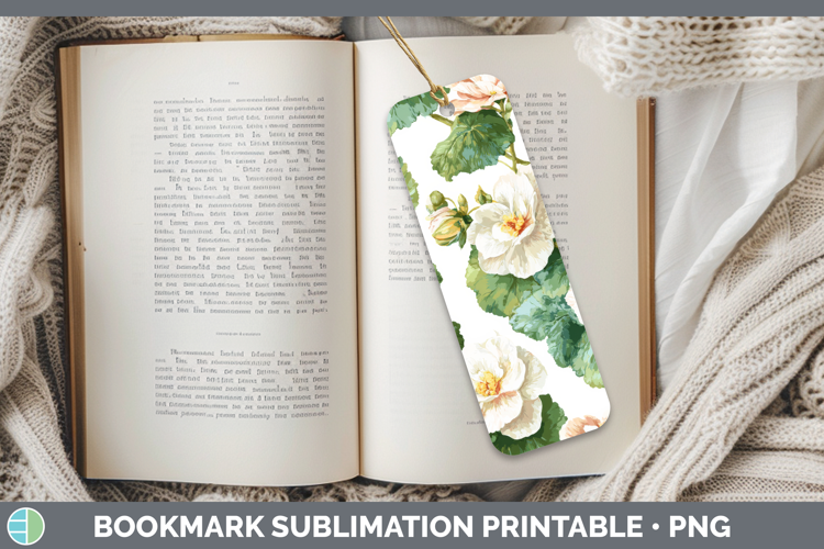 Begonia Flowers 02 Pastel Pattern Bookmark Sublimation Desig