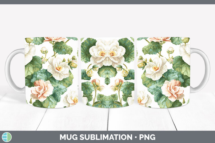 GorgeousFlowers 02 Pastel Pattern Mug Wrap design.