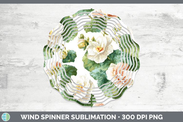 Begonia Flowers 02 Pastel Pattern Wind Spinner Sublimation D