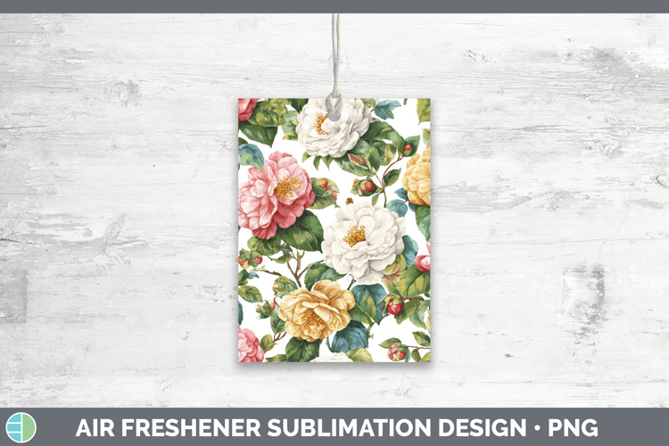 Camellia Flowers 02 Pastel Pattern Air Freshener Sublimation