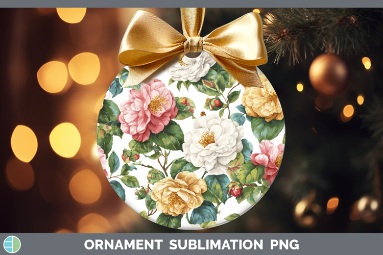 Camellia Flowers 02 Pastel Pattern Ornament Sublimation Desi