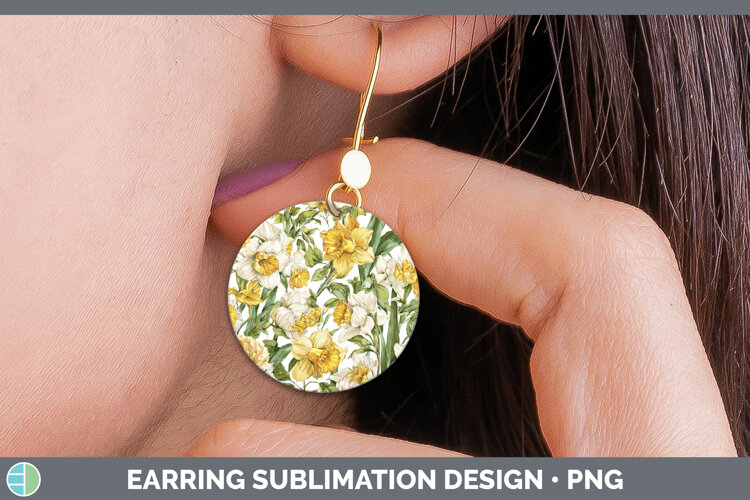 GorgeousFlowers 02 Pastel Pattern Round Earrings design.