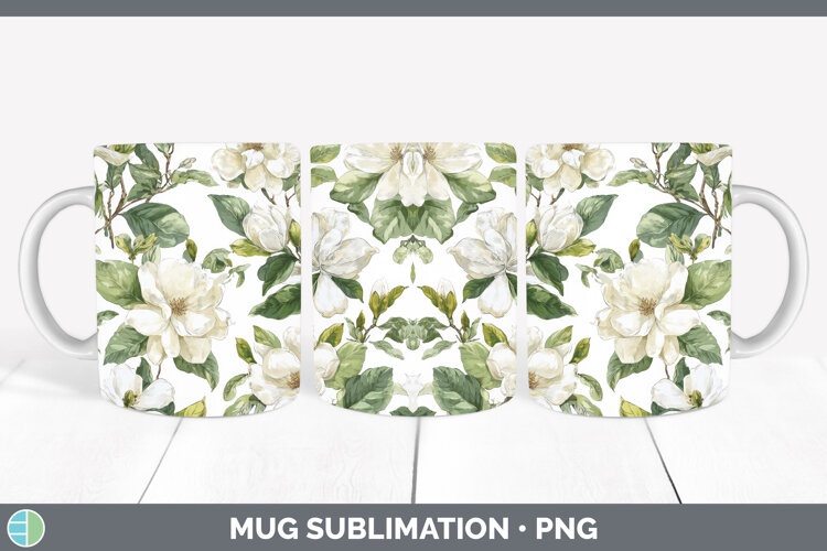 GorgeousFlowers 02 Pastel Pattern Mug Wrap design.