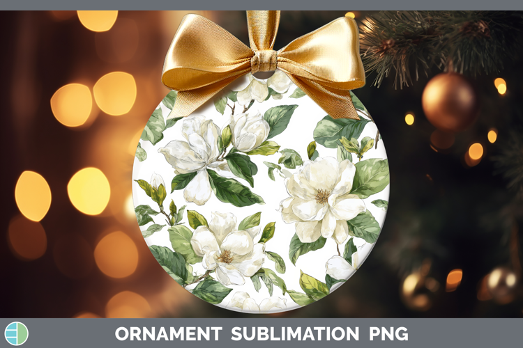 Gardenia Flowers 02 Pastel Pattern Ornament Sublimation Desi