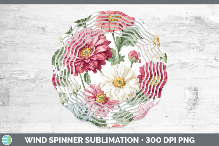 GorgeousFlowers 02 Pastel Pattern Wind Spinner design.