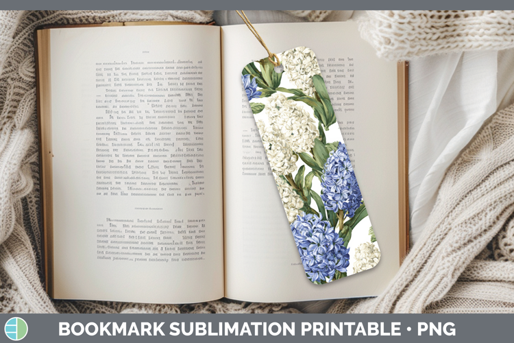 Hyacinth Flowers 02 Pastel Pattern Bookmark Sublimation Desi