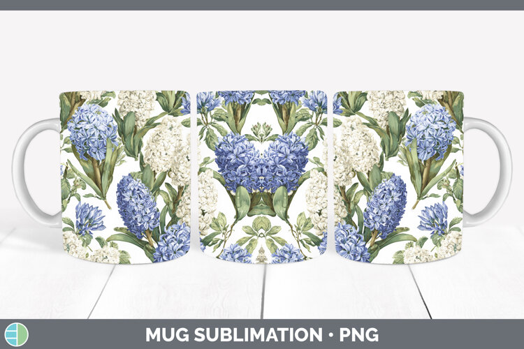 GorgeousFlowers 02 Pastel Pattern Mug Wrap design.