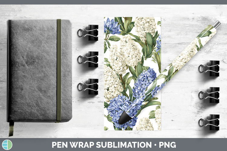 Hyacinth Flowers 02 Pastel Pattern Pen Wrap Sublimation Desi