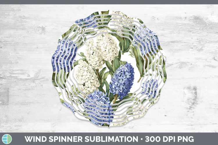 Hyacinth Flowers 02 Pastel Pattern Wind Spinner Sublimation