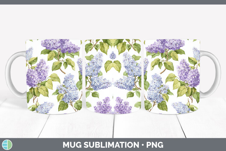 GorgeousFlowers 02 Pastel Pattern Mug Wrap design.