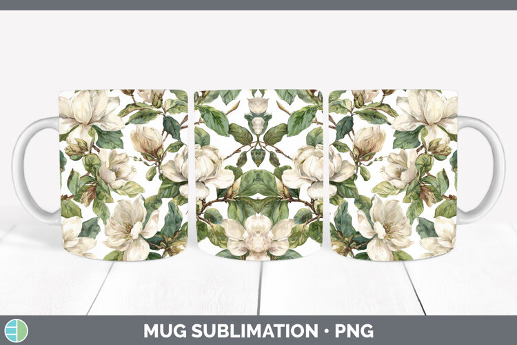 GorgeousFlowers 02 Pastel Pattern Mug Wrap design.