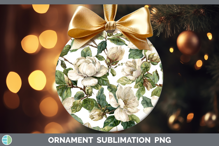 Magnolia Flowers 02 Pastel Pattern Ornament Sublimation Desi