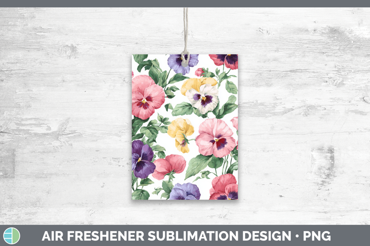 Pansy Flowers 02 Pastel Pattern Air Freshener Sublimation De
