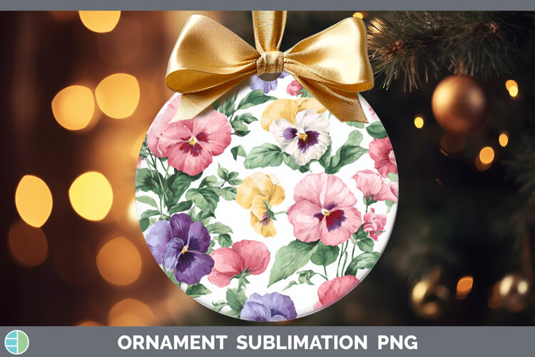 GorgeousFlowers 02 Pastel Pattern Ornament design.
