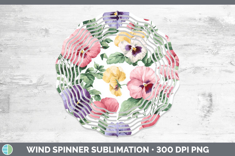 GorgeousFlowers 02 Pastel Pattern Wind Spinner design.