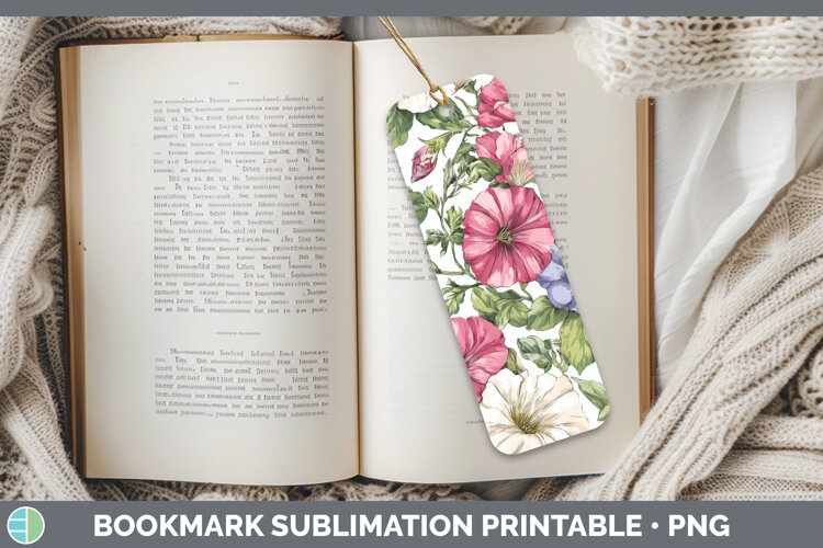 GorgeousFlowers 02 Pastel Pattern Bookmark design.