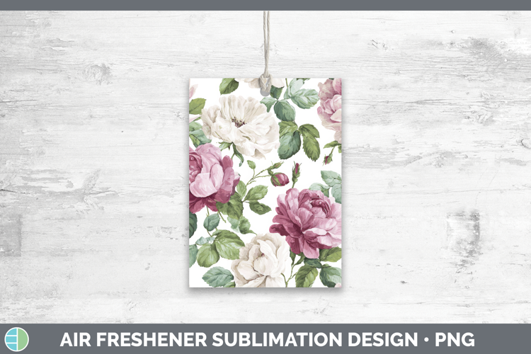 Rose Flowers 02 Pastel Pattern Air Freshener Sublimation Des