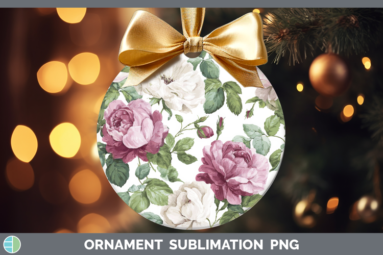 Rose Flowers 02 Pastel Pattern Ornament Sublimation Design