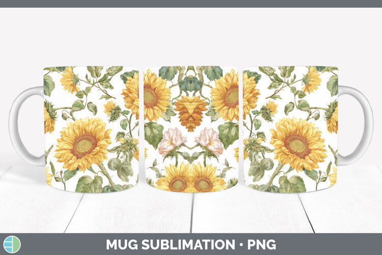 GorgeousFlowers 02 Pastel Pattern Mug Wrap design.