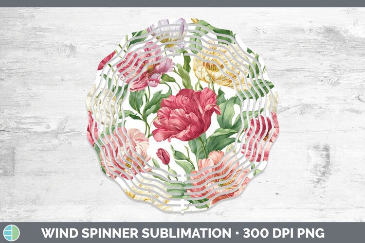 GorgeousFlowers 02 Pastel Pattern Wind Spinner design.