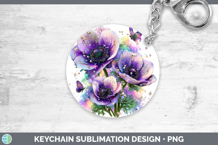 GorgeousFlowers 02 Rainbow Summer Keychain design.