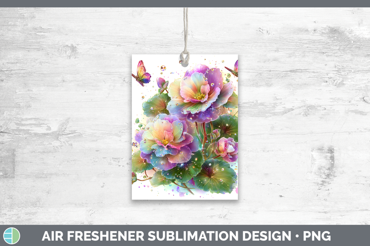 Flowers 02 Rainbow Summer Begonia Air Freshener Sublimation