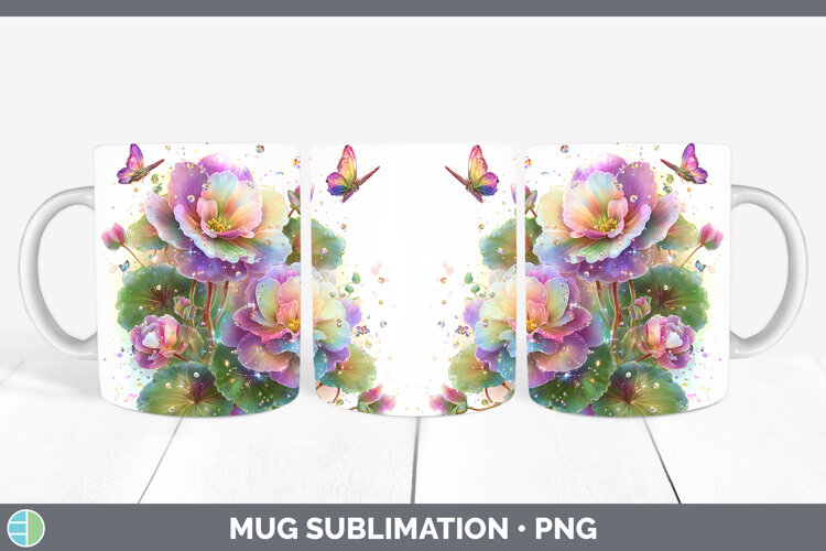 GorgeousFlowers 02 Rainbow Summer Mug Wrap design.