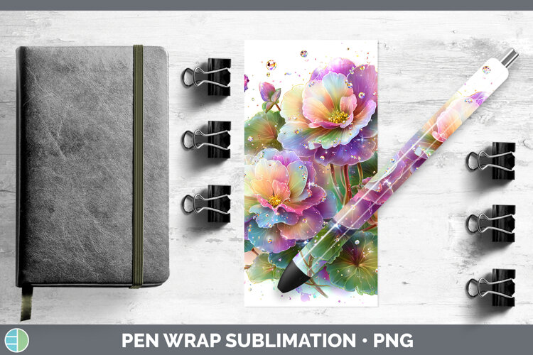 GorgeousFlowers 02 Rainbow Summer Pen Wrap design.