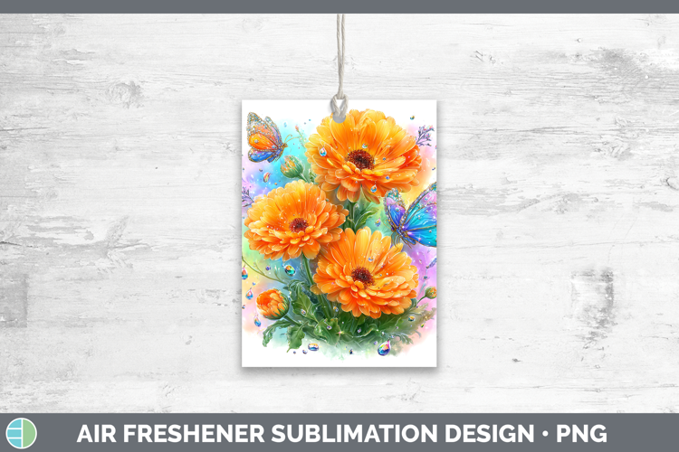 Flowers 02 Rainbow Summer Calendula Air Freshener Sublimatio
