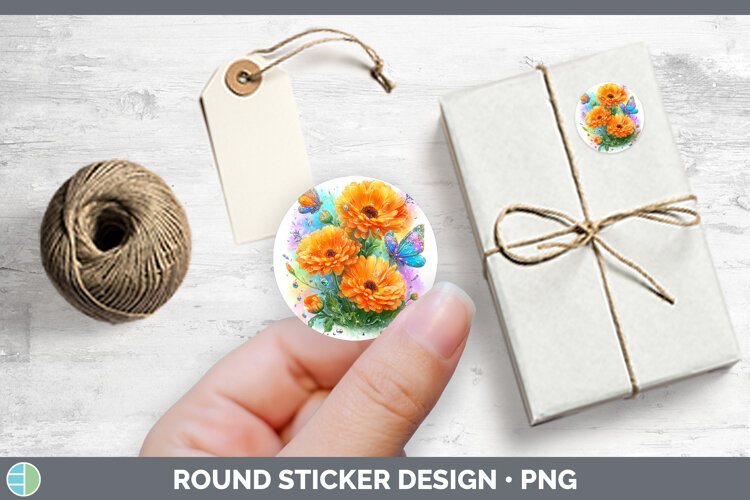 GorgeousFlowers 02 Rainbow Summer Stickers design.