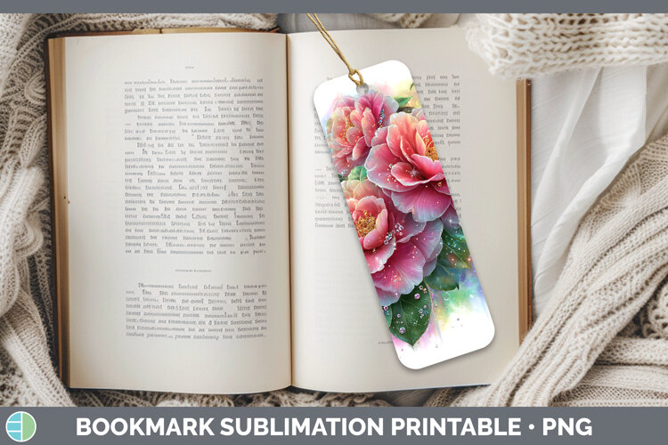 GorgeousFlowers 02 Rainbow Summer Bookmark design.
