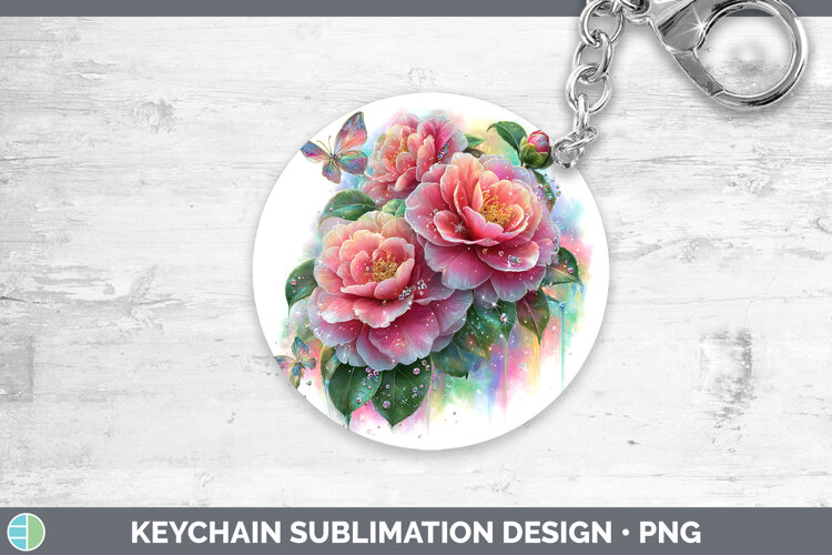 GorgeousFlowers 02 Rainbow Summer Keychain design.