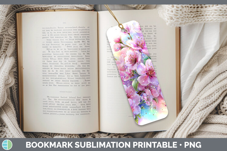 GorgeousFlowers 02 Rainbow Summer Bookmark design.
