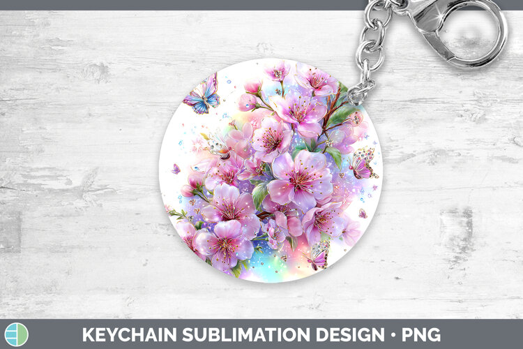 GorgeousFlowers 02 Rainbow Summer Keychain design.
