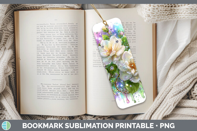 GorgeousFlowers 02 Rainbow Summer Bookmark design.