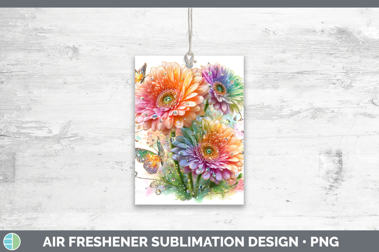 Flowers 02 Rainbow Summer Gerbera Daisy Air Freshener Sublim