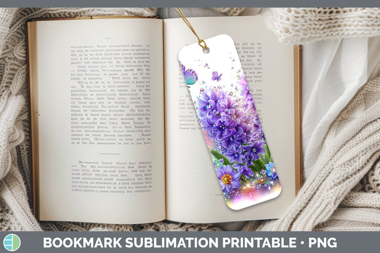 GorgeousFlowers 02 Rainbow Summer Bookmark design.
