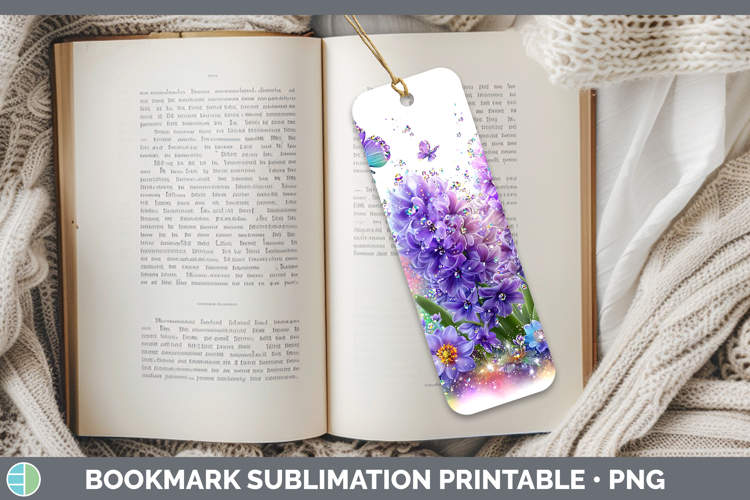 Flowers 02 Rainbow Summer Hyacinth Bookmark Sublimation Prin