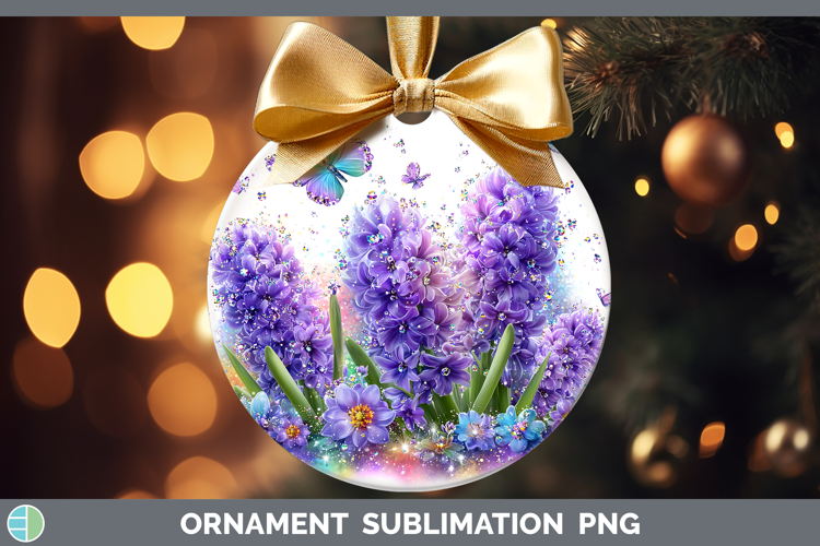 Flowers 02 Rainbow Summer Hyacinth Ornament Sublimation Baub