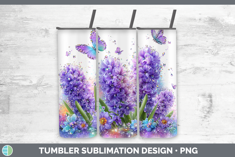 Flowers 02 Rainbow Summer Hyacinth Tumbler Sublimation 20 oz