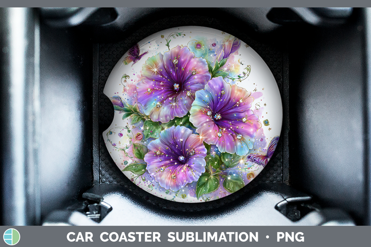 Flowers 02 Rainbow Summer Petunia Car Coaster Sublimation D